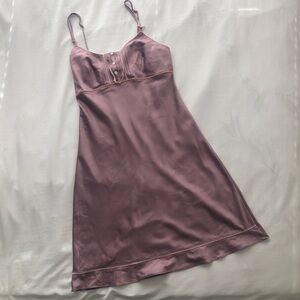 Vintage Silky Pink Slip Dress